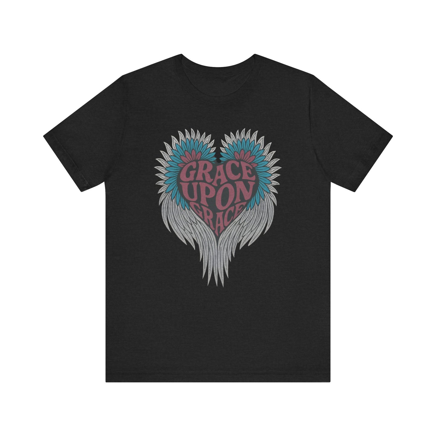 Grace Upon Grace Unisex T-Shirt - Winged Heart Design for Inspirational Style