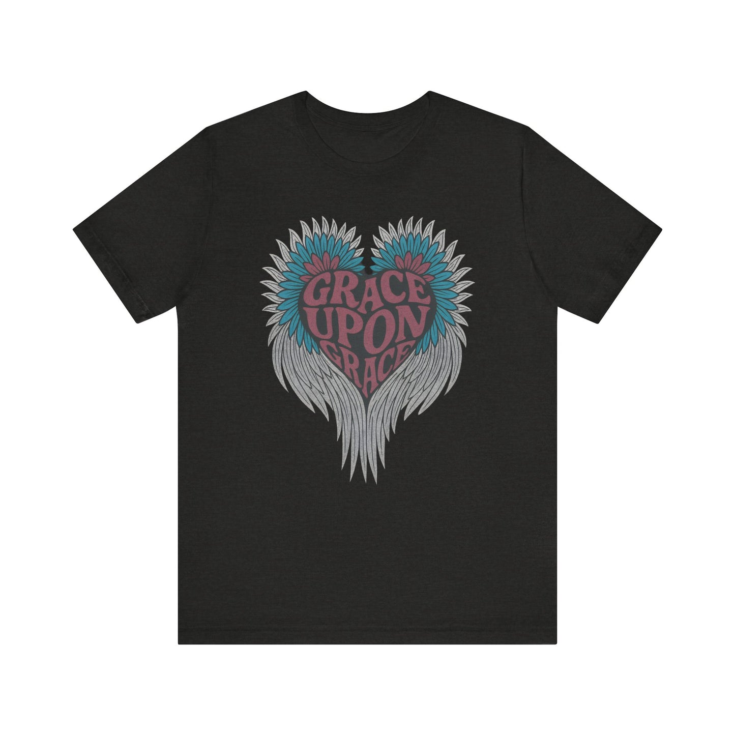 Grace Upon Grace Unisex T-Shirt - Winged Heart Design for Inspirational Style