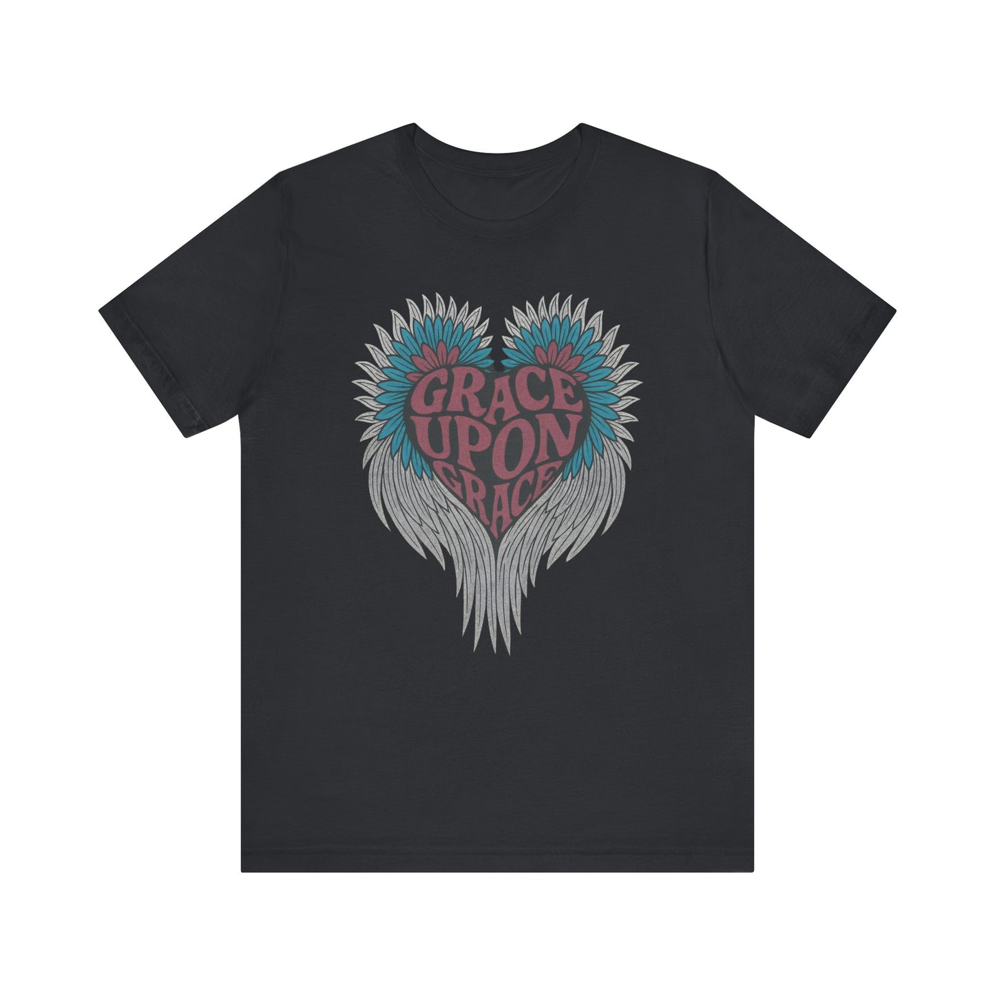 Grace Upon Grace Unisex T-Shirt - Winged Heart Design for Inspirational Style