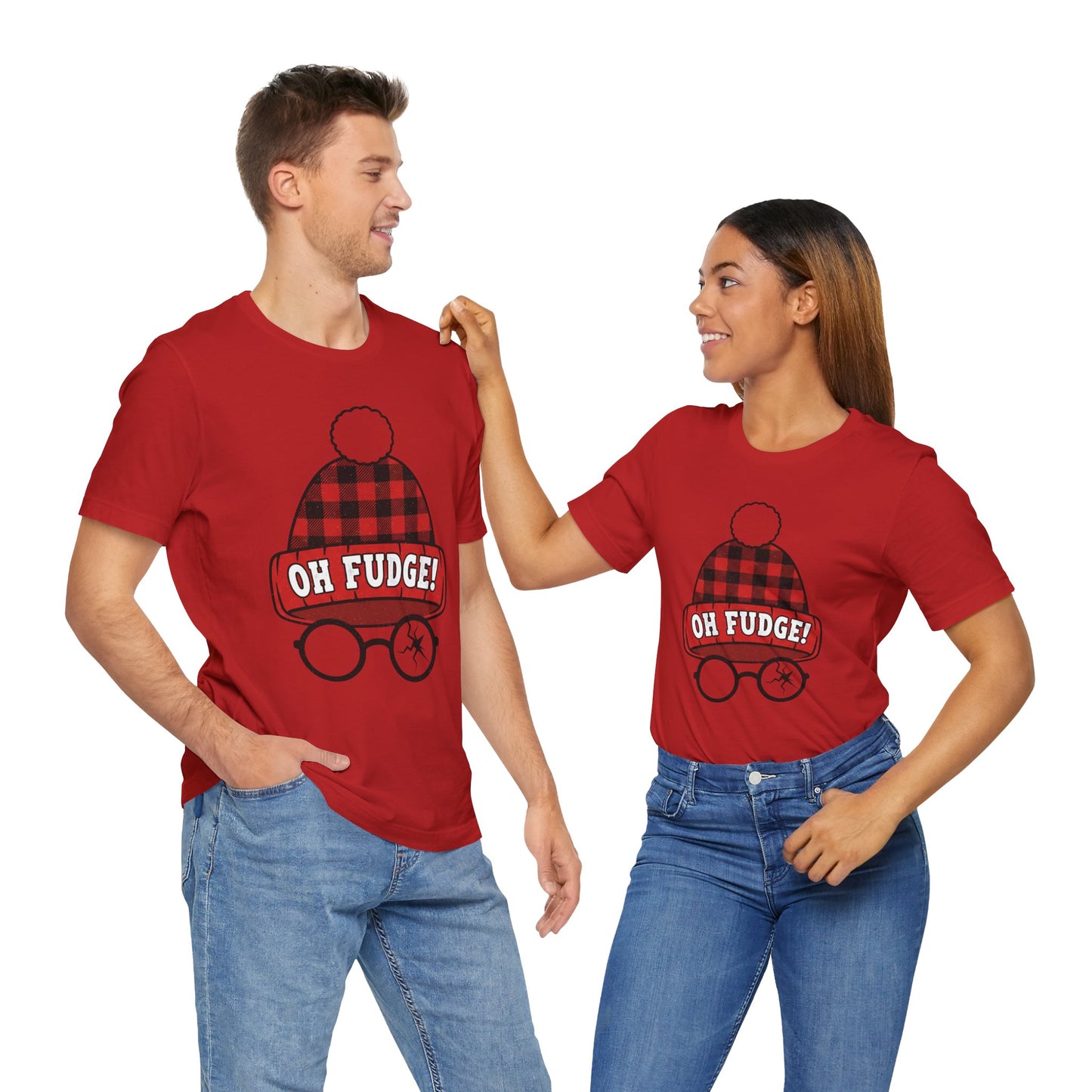 Oh Fudge! Beanie & Glasses — Funny Christmas T-Shirt