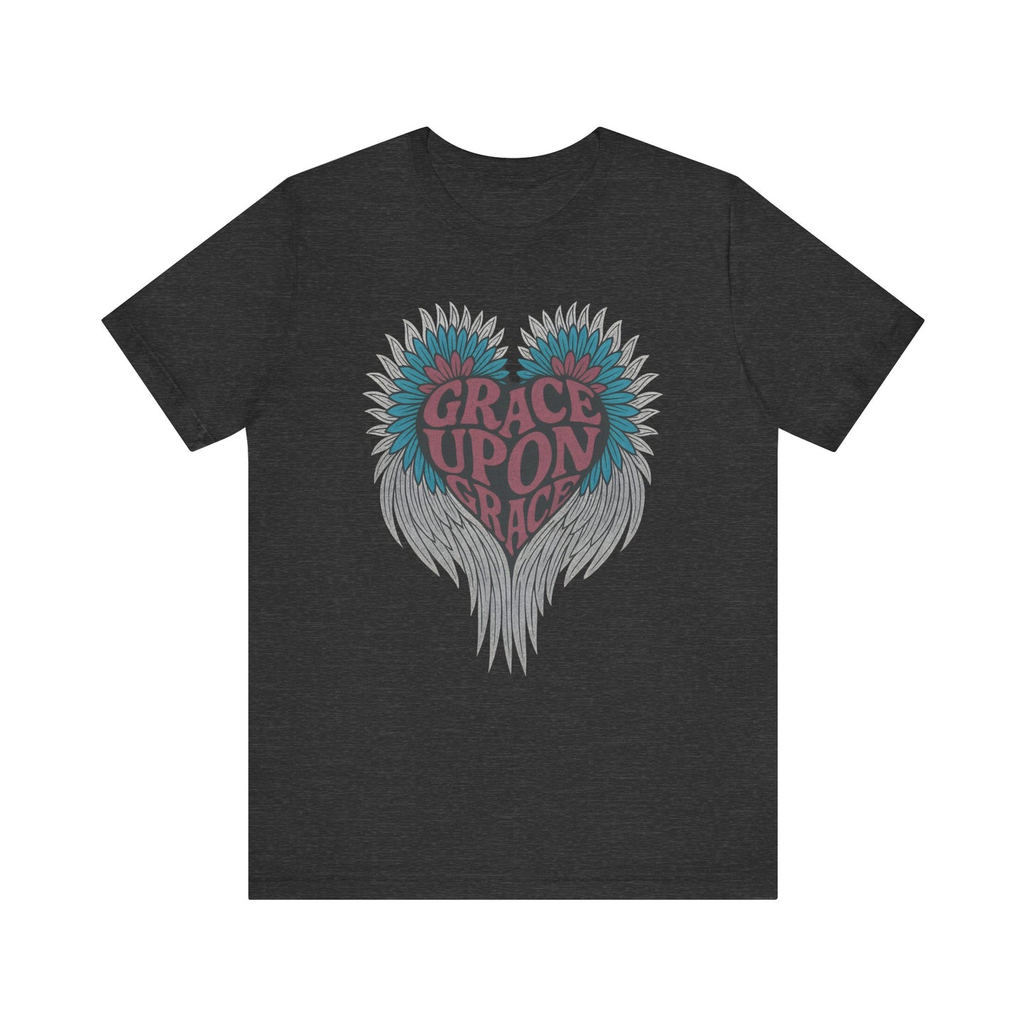 Grace Upon Grace Unisex T-Shirt - Winged Heart Design for Inspirational Style