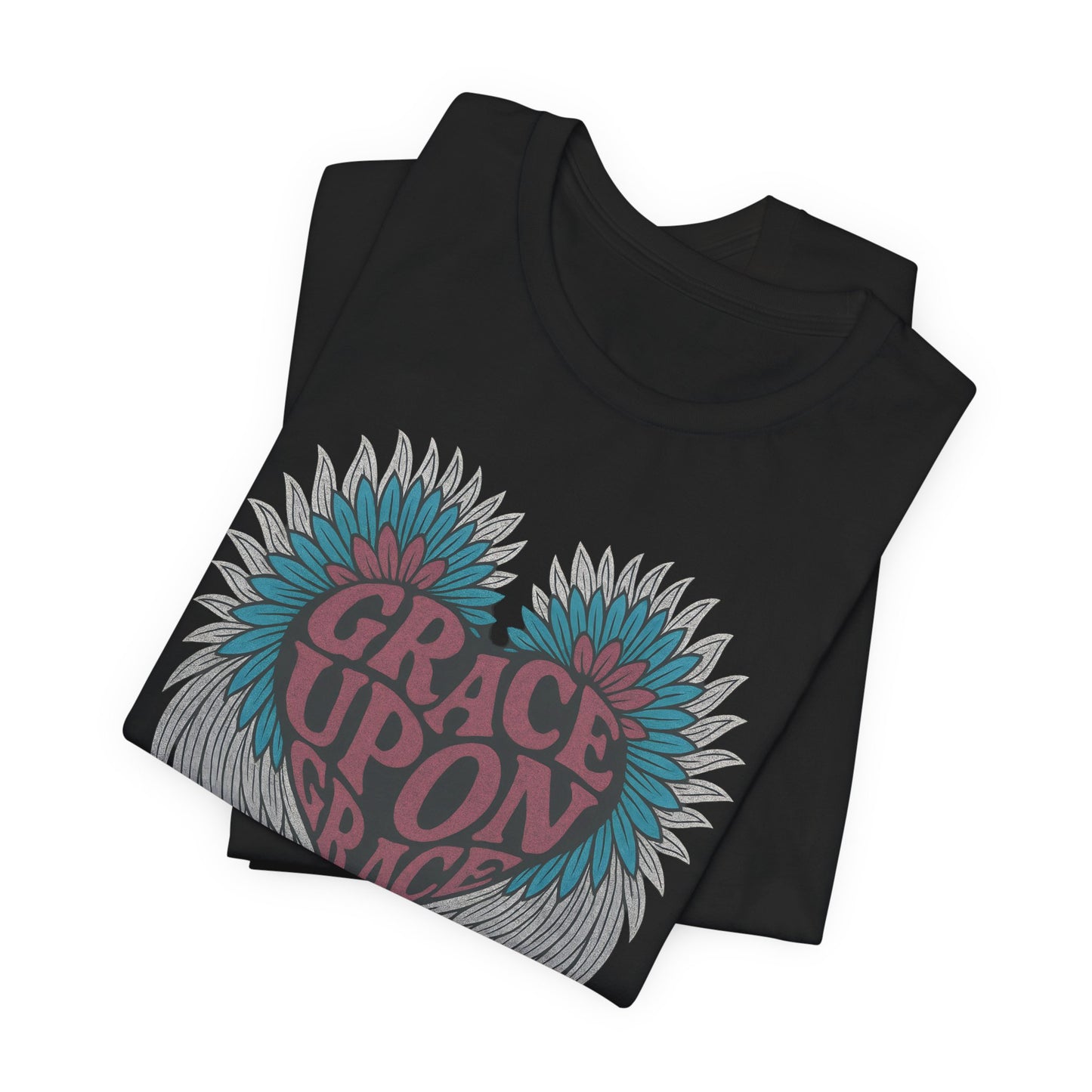 Grace Upon Grace Unisex T-Shirt - Winged Heart Design for Inspirational Style