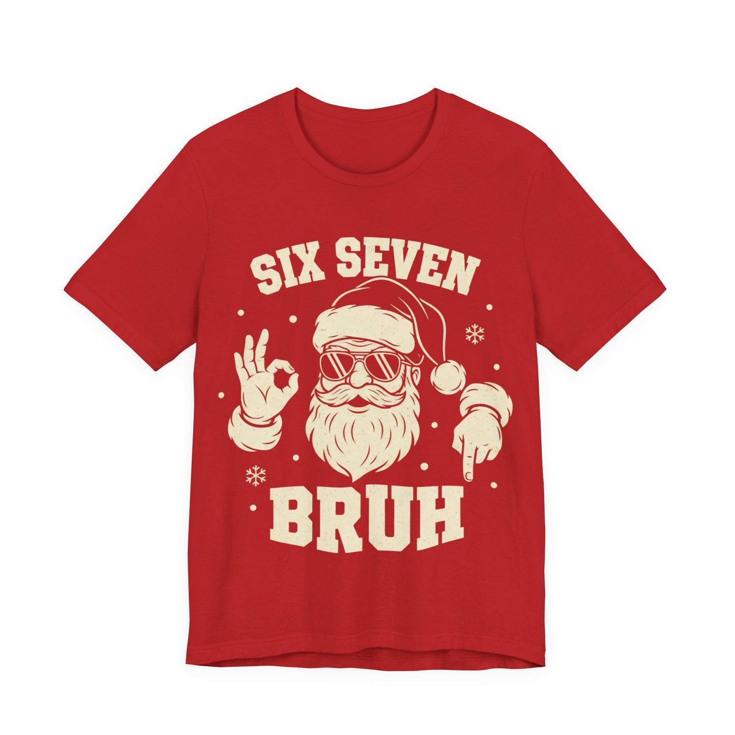 Six Seven Bruh Santa  Funny Christmas T-Shirt