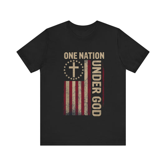 Patriotic Faith Tee: One Nation Under God 4th Of July T-Shirt