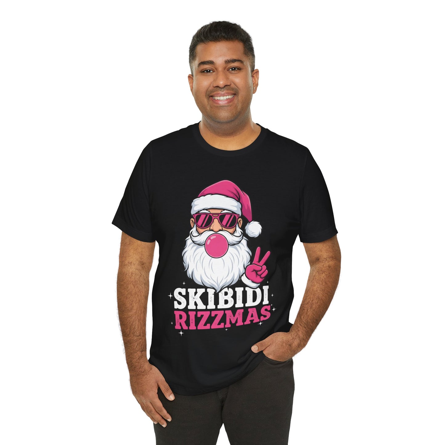 Skibidi Rizzmas Santa Tee — Funny Christmas Graphic T-Shirt