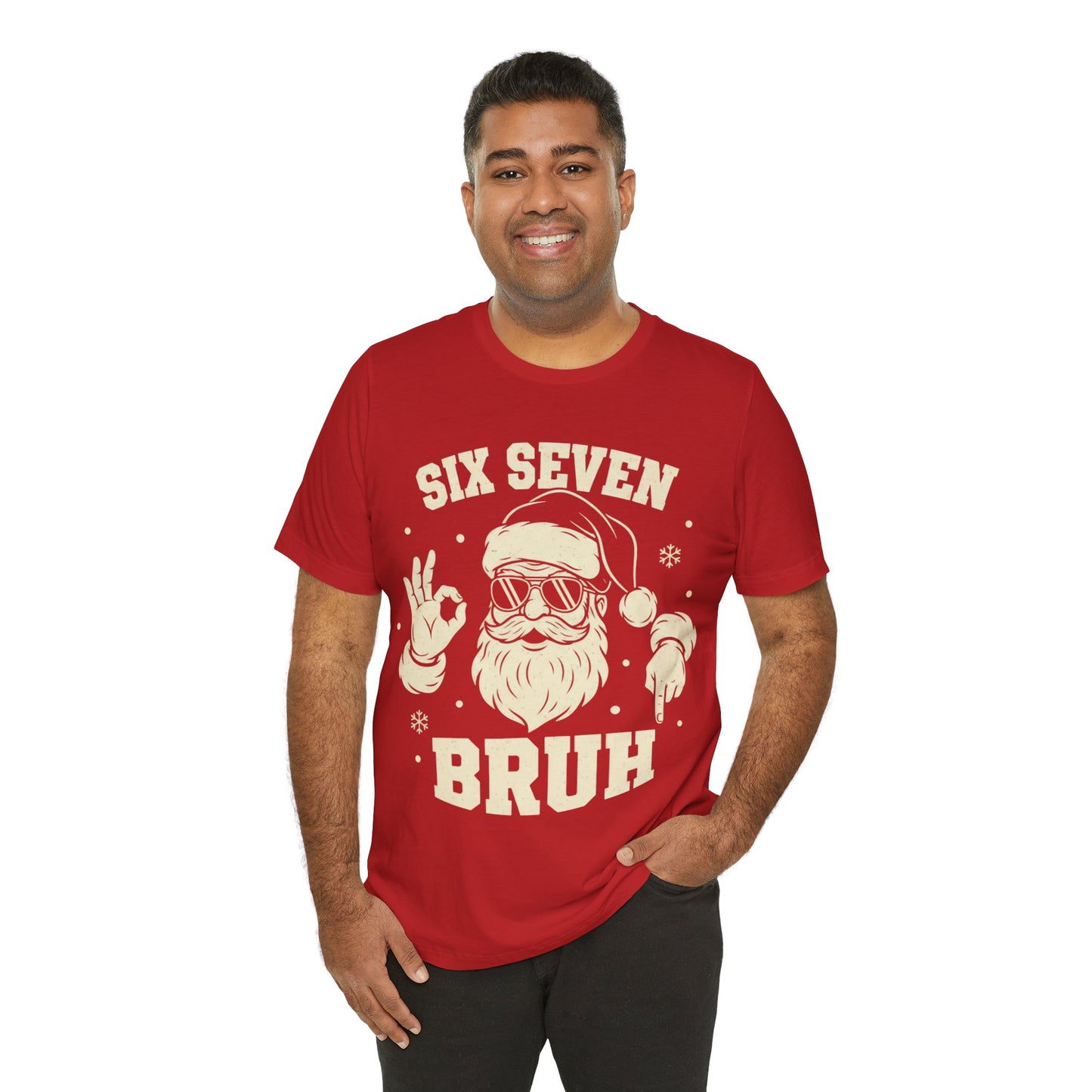 Six Seven Bruh Santa  Funny Christmas T-Shirt