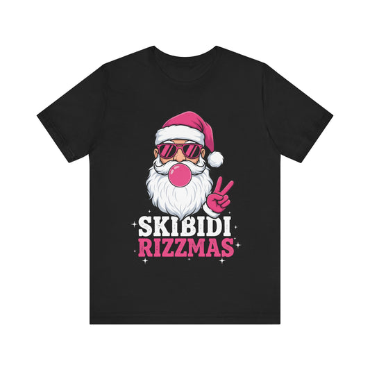 Skibidi Rizzmas Santa Tee — Funny Christmas Graphic T-Shirt