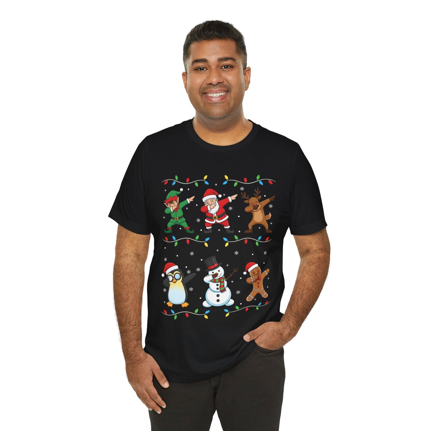 Santa, Elf, Snowman & Gingerbread Holiday Christmas T-Shirt