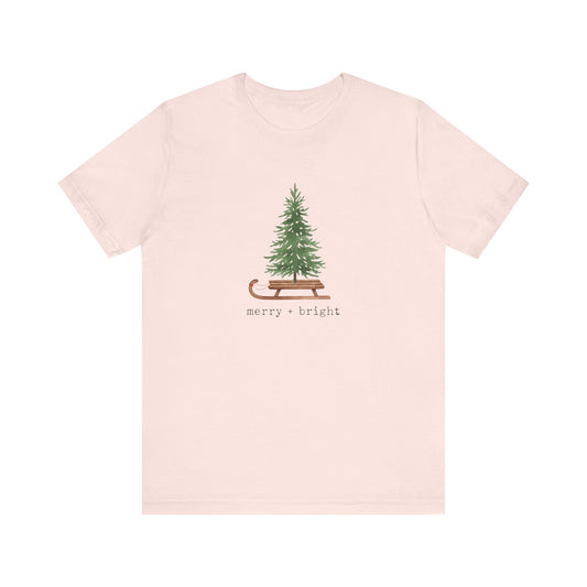 Merry & Bright Tree Christmas T-Shirt