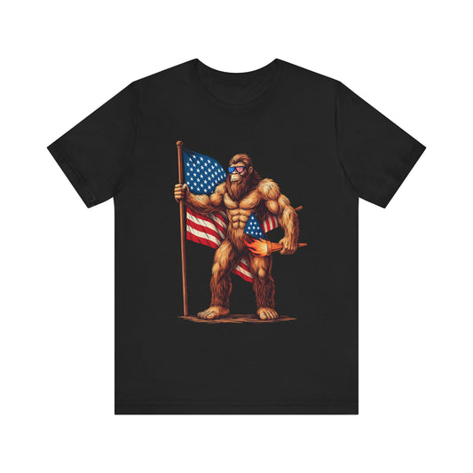 Bigfoot Patriot 4th Of July T-Shirt