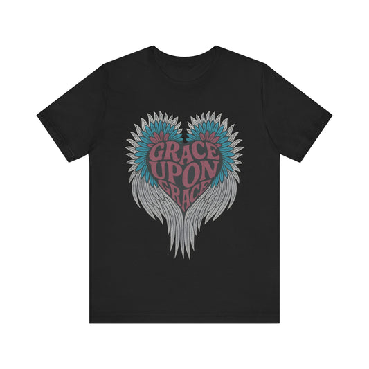 Grace Upon Grace Wings Christian T-Shirt