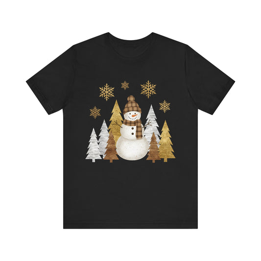Snowman Forest Christmas T-Shirt