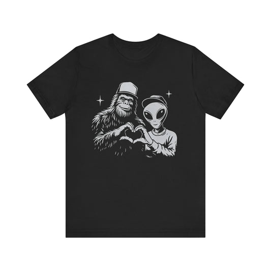 Bigfoot Alien Love T-Shirt