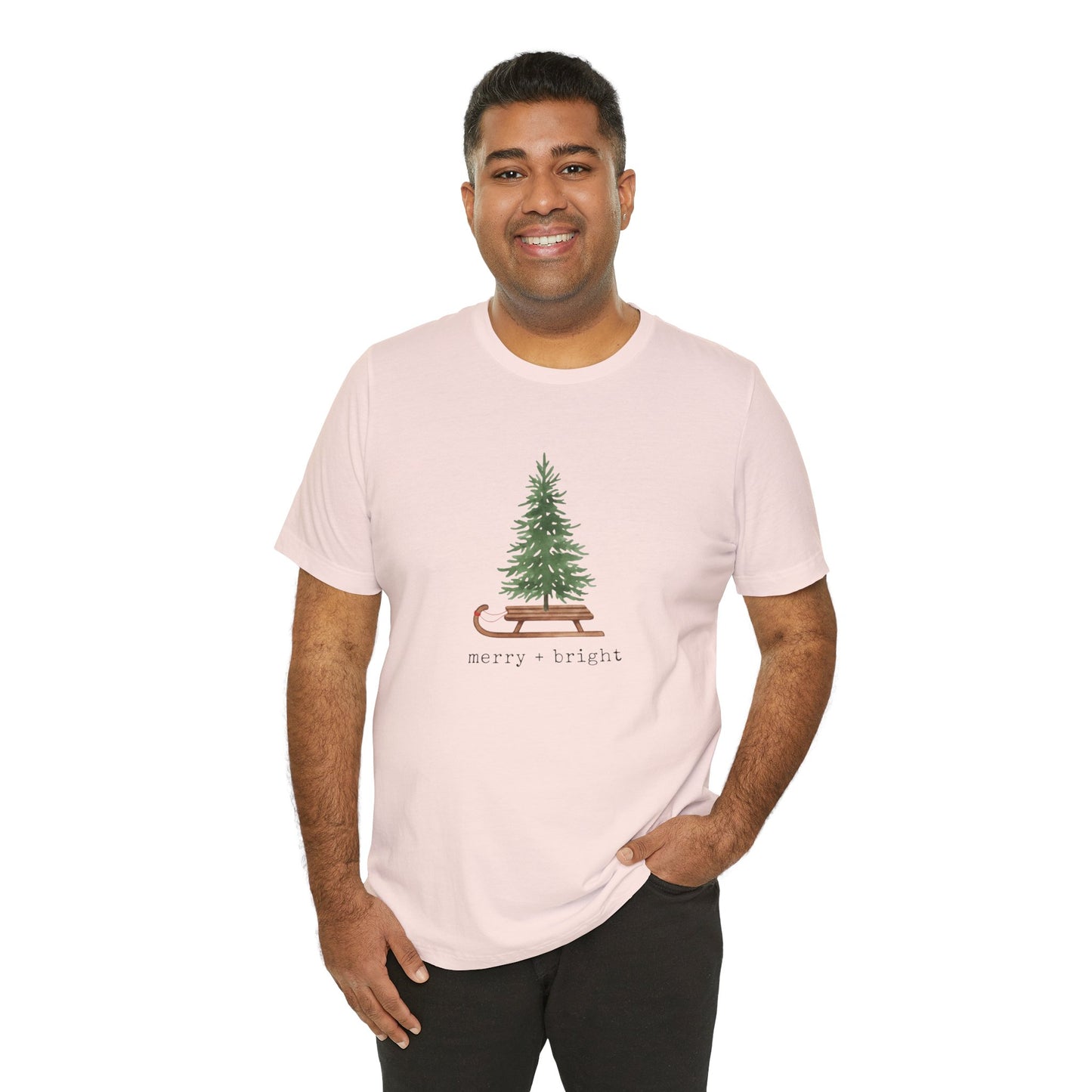 Merry & Bright Tree Christmas T-Shirt