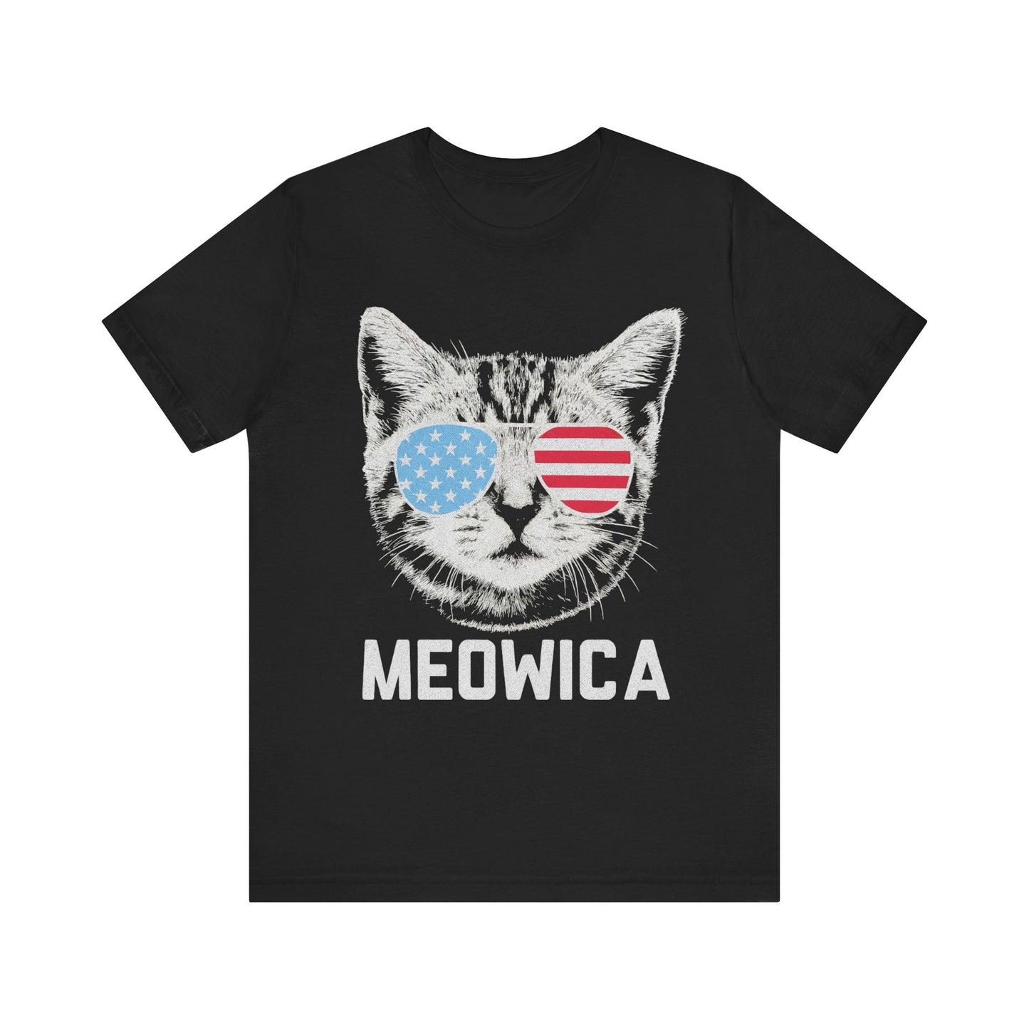 Patriotic Cool Cat MEOWICA 4th Of July T-Shirt