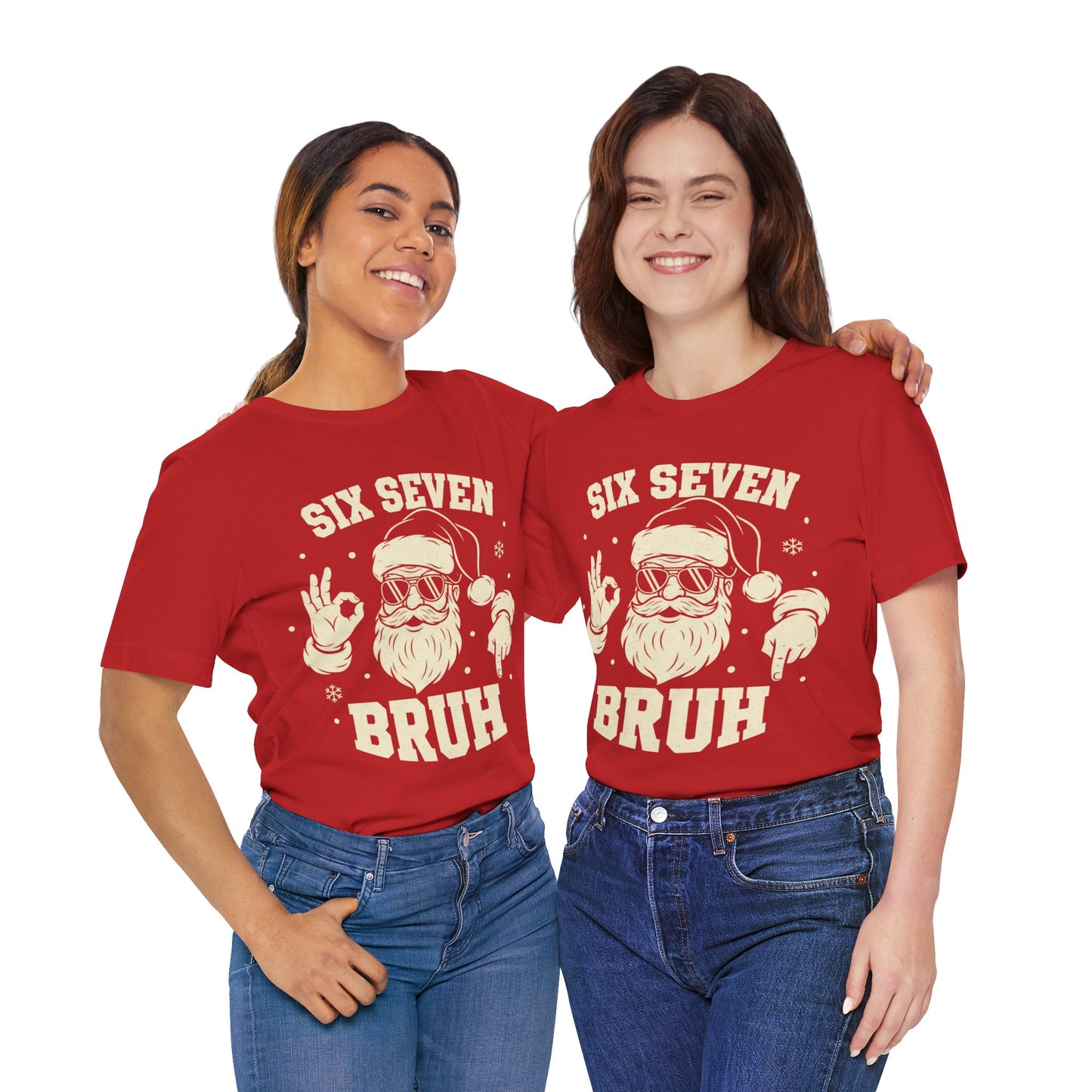 Six Seven Bruh Santa  Funny Christmas T-Shirt