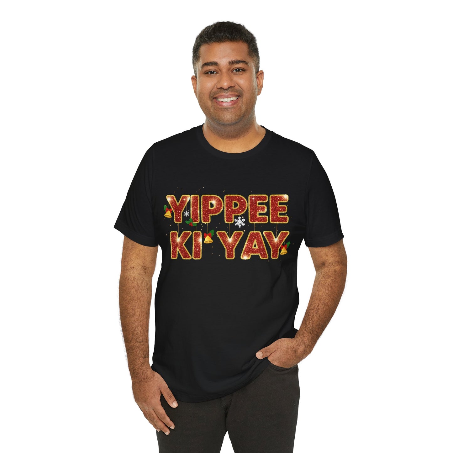 Yippee Ki Yay Tee — Retro Western Phrase Christmas T‑Shirt