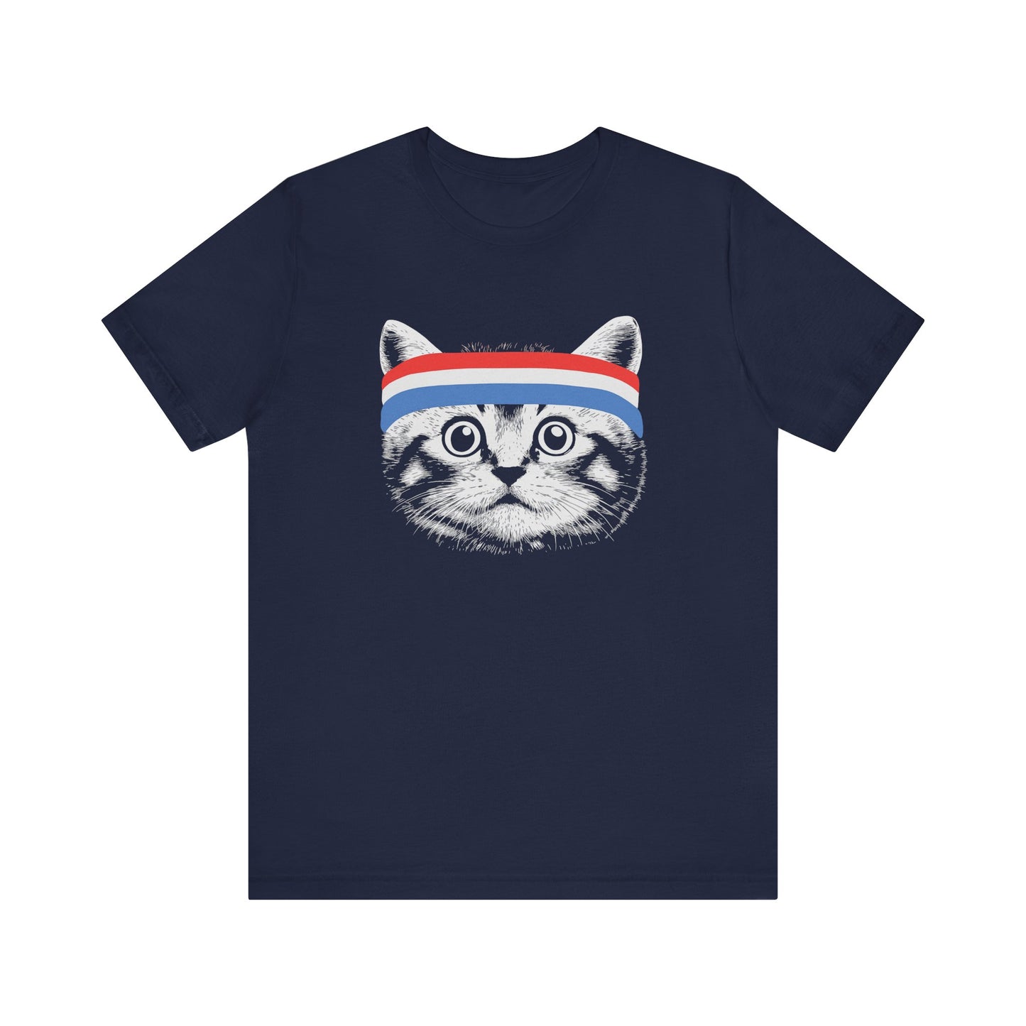 Funny Cat Headband 4th Of July T-Shirt