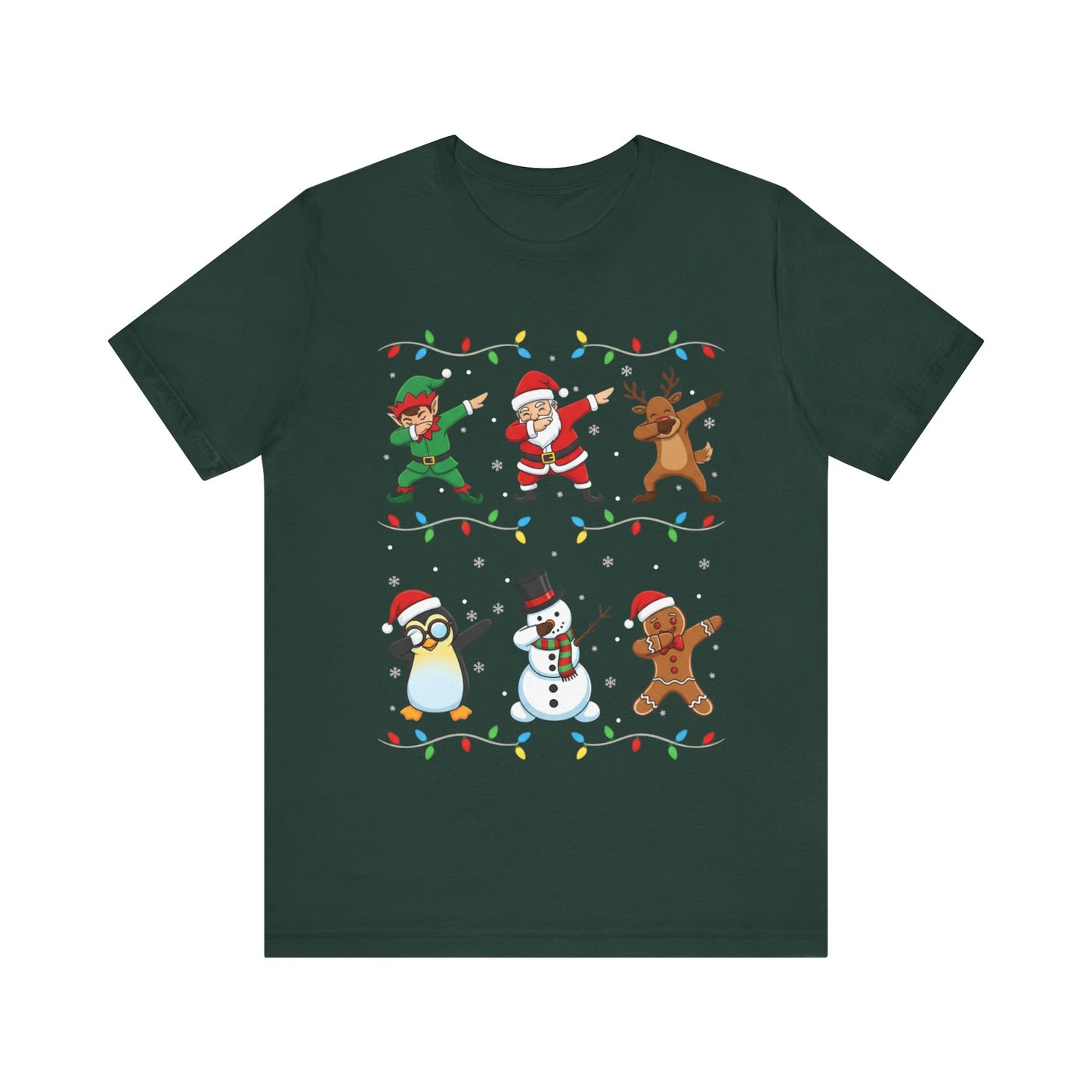 Santa, Elf, Snowman & Gingerbread Holiday Christmas T-Shirt