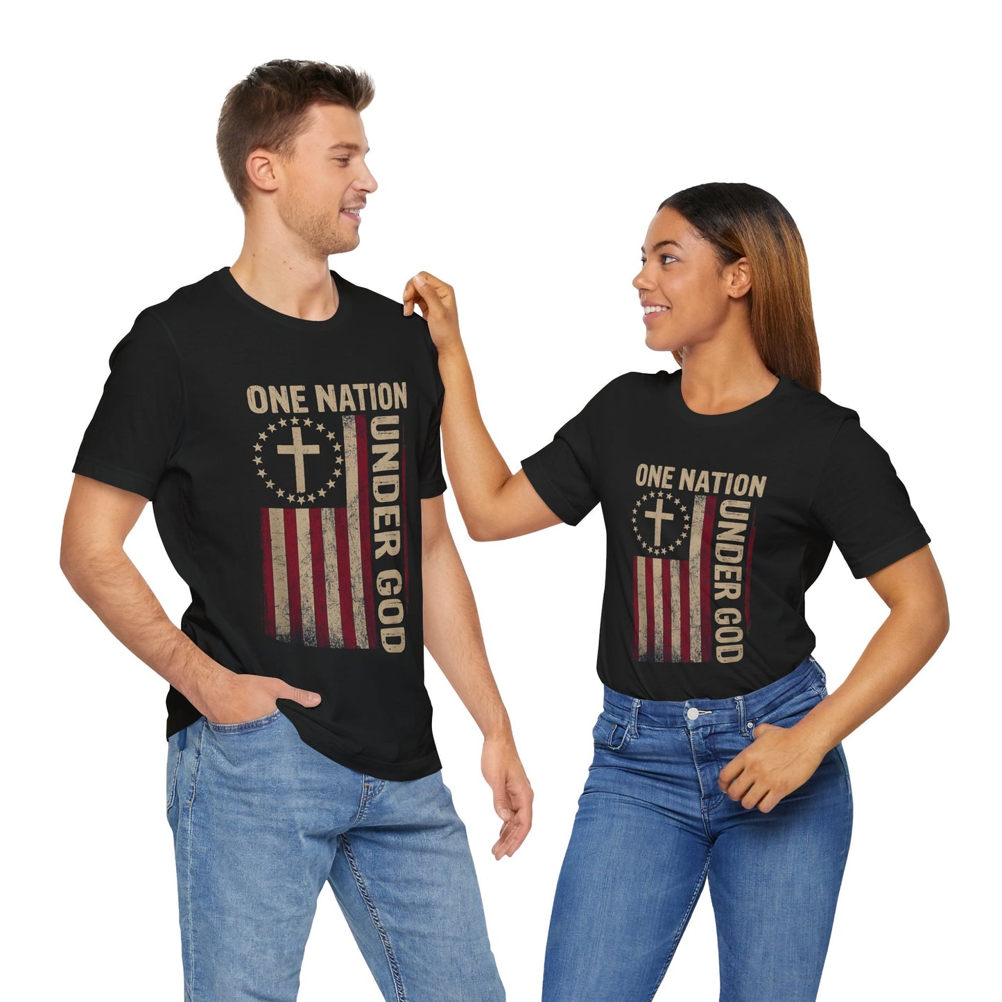 Patriotic Faith Tee: One Nation Under God 4th Of July T-Shirt