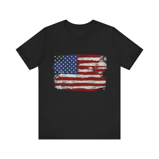 Vintage American Flag Tee, Patriotic Shirt, Independence Day Gift, Summer Wear, Casual Outfit, Gift for Veterans