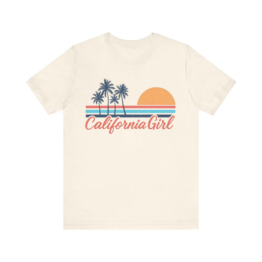 California Girl Sunset Tee | Summer Vibes, Beachwear, Travel Fashion, Casual Style, Gift for Her