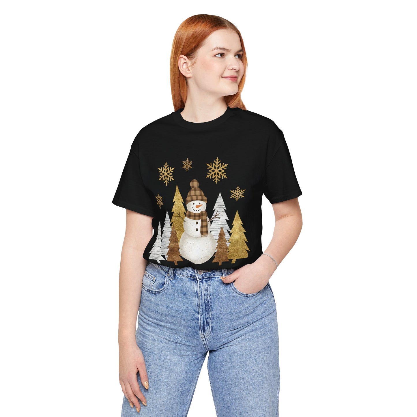 Snowman Forest Christmas T-Shirt