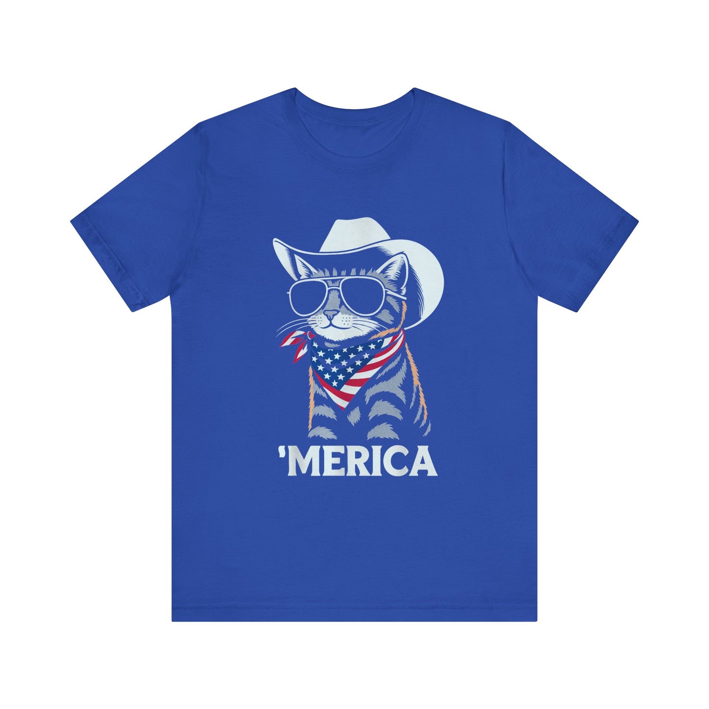 Patriotic Cat MERICA 4th Of July T-Shirt
