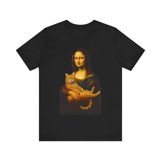 Mona Lisa Cat Graphic T-Shirt