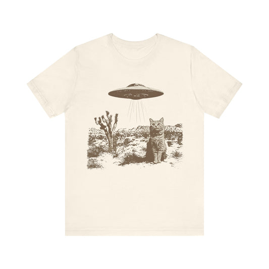 Alien UFO Cat Fun T-Shirt