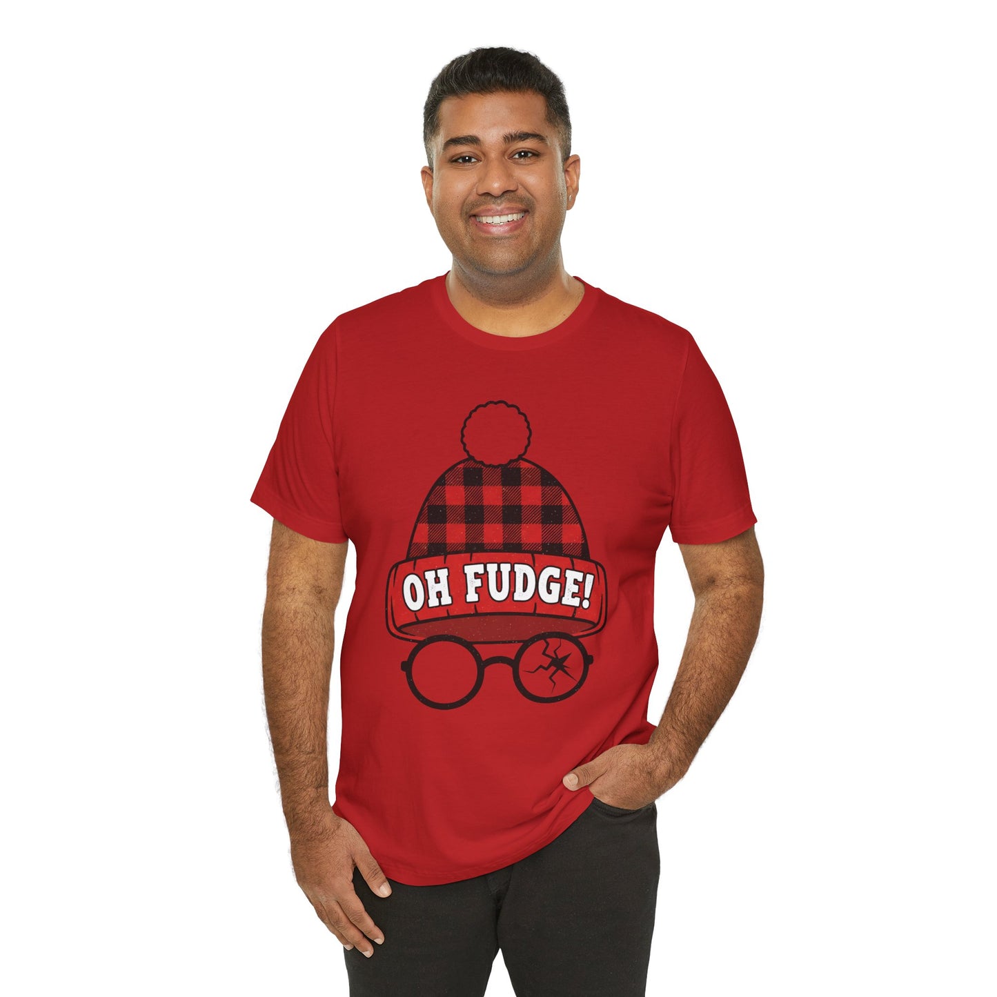 Oh Fudge! Beanie & Glasses  — Funny Christmas T-Shirt