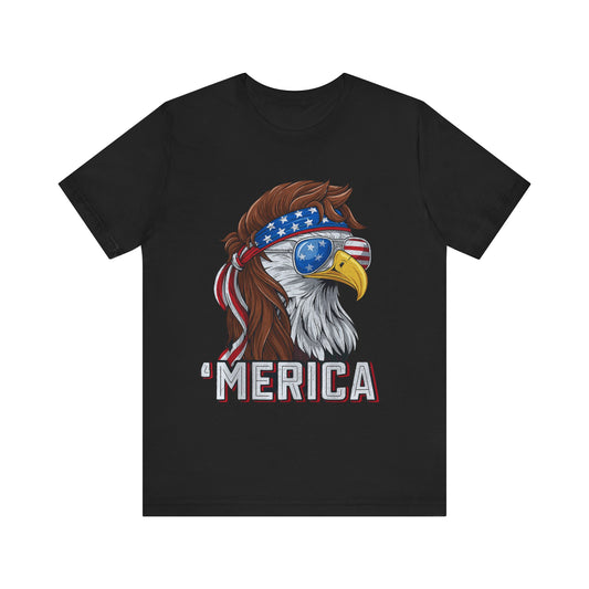 Patriotic Eagle Merica Graphic 4th Of July T-Shirt