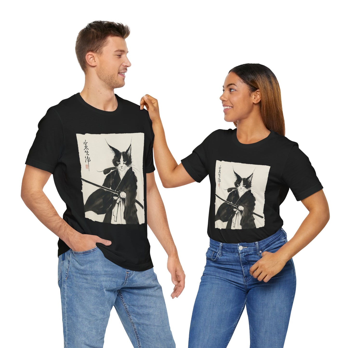 Cat Samurai Lovers T-Shirt