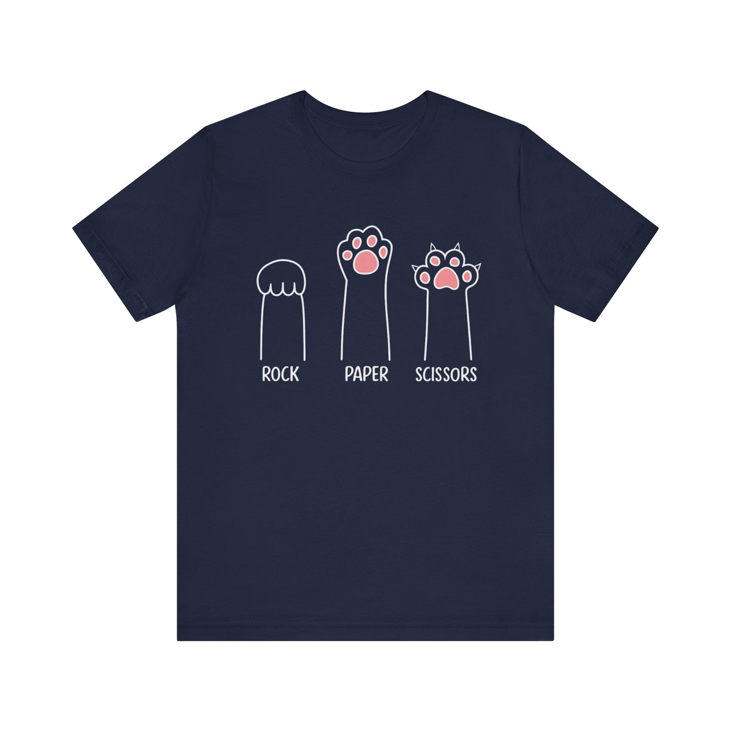 Rock Paper Scissors Funny Pet Lover Cat T-Shirt