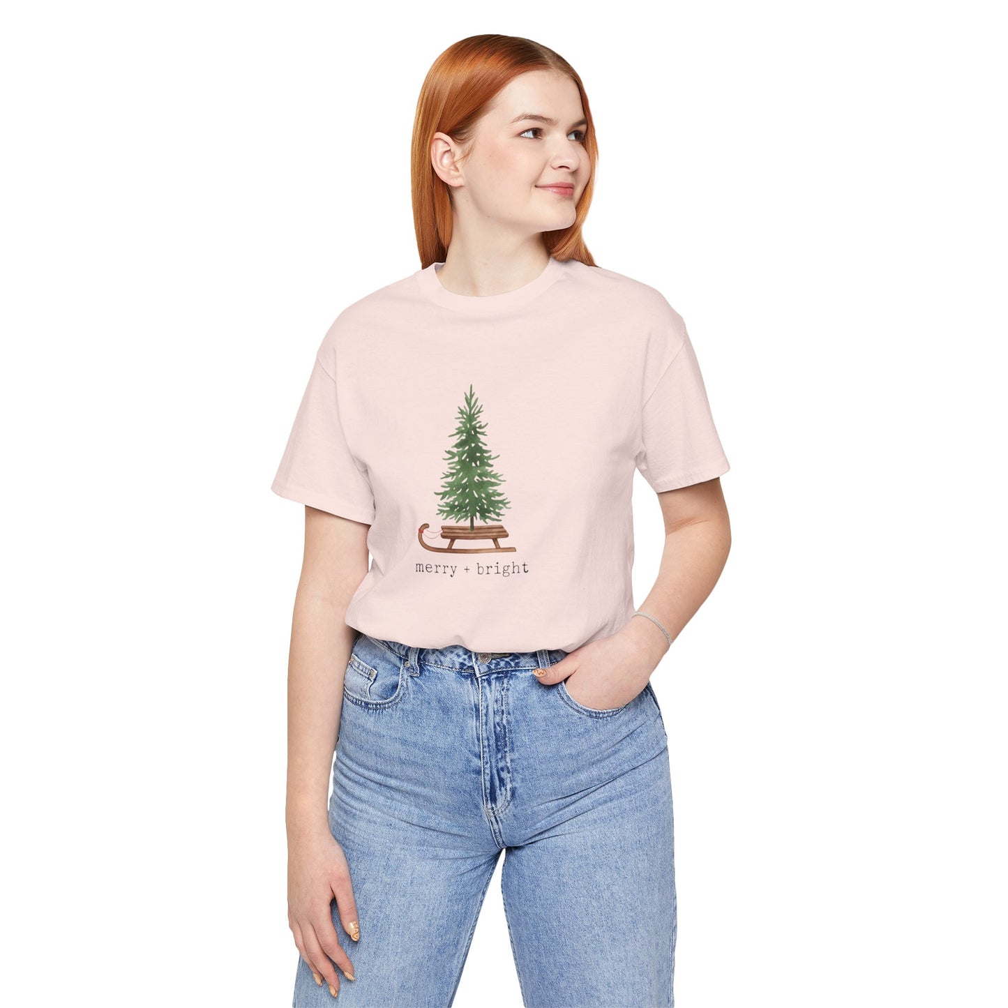 Merry & Bright Tree Christmas T-Shirt