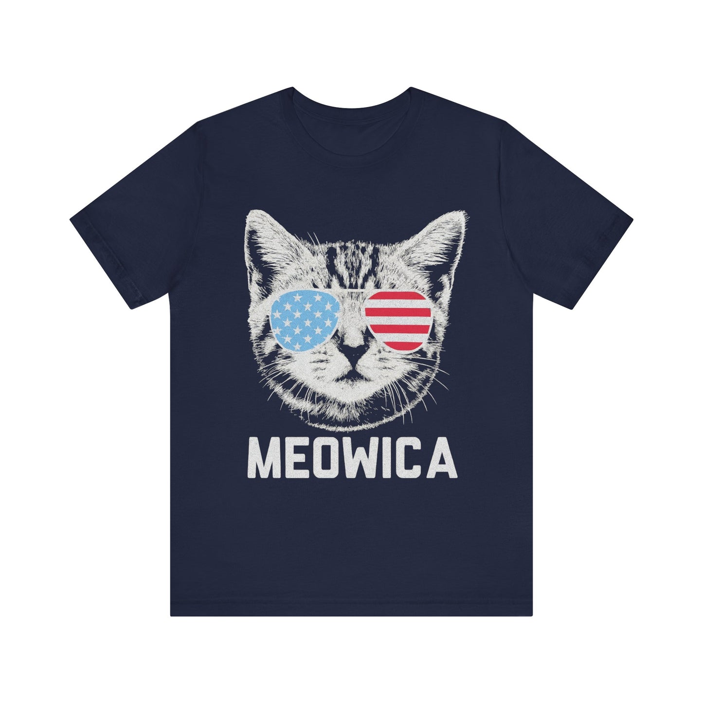 Patriotic Cool Cat MEOWICA 4th Of July T-Shirt
