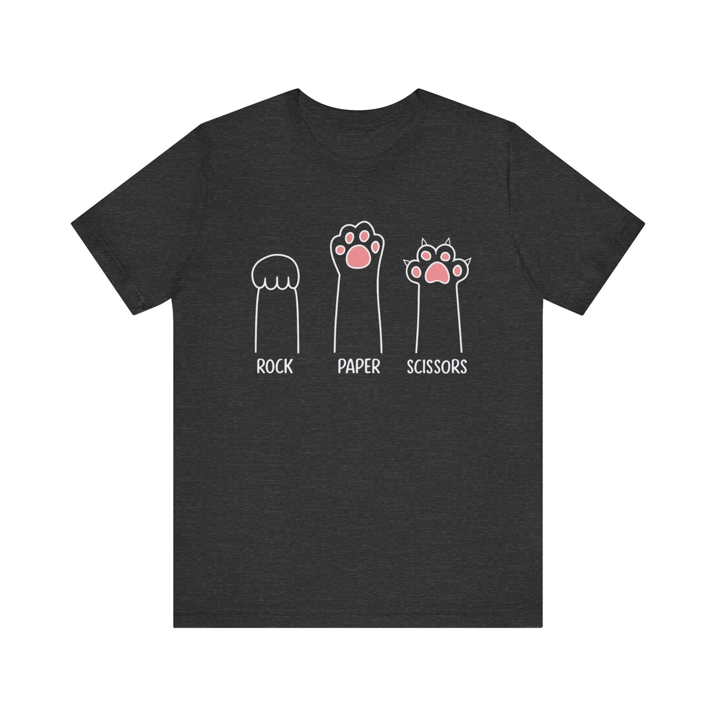 Rock Paper Scissors Funny Pet Lover Cat T-Shirt