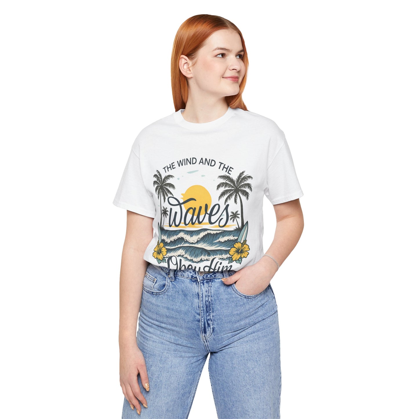 Waves Obey Him Christian T-Shirt
